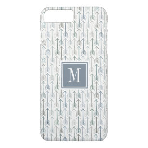 Monogram   Watercolor Wanderlust Arrow Pattern iPhone 8 Plus/7 Plus Case
