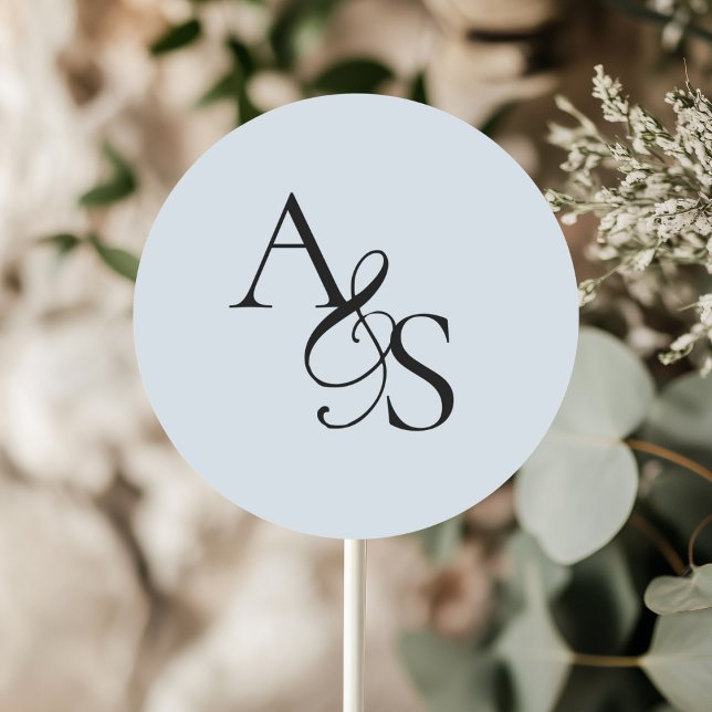 Monogram, Wedding Classic Round Sticker (Personalized, Elegant, Classic, Monogram, Wedding Sticker.)