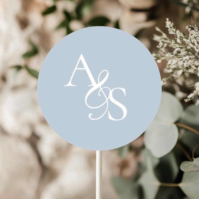Monogram, Wedding Classic Round Sticker (Personalized, Elegant, Classic, Monogram, Wedding Sticker.)