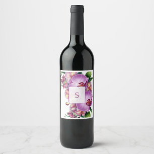 Monogram Wedding Food and Beverage Label Set