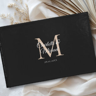 Monogram Wedding Guest Book