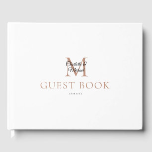 Monogram Wedding Guest Book