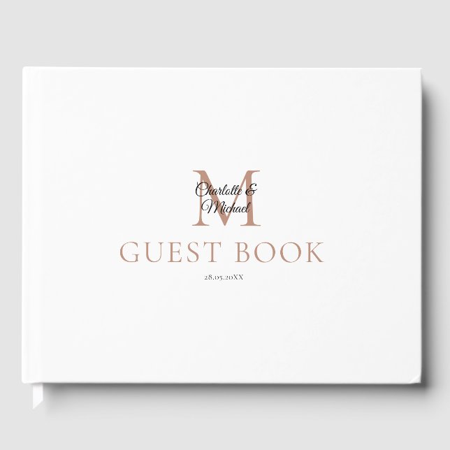 Monogram Wedding Guest Book (Front)