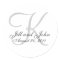 Monogram Wedding Initial Bride Groom Seal Sticker