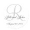 Monogram Wedding Initial Bride Groom Seal Sticker