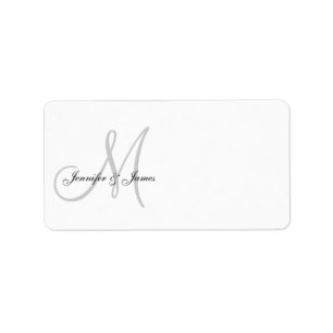 Monogram Wedding Invitation Address Labels