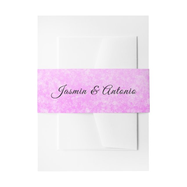 Monogram wedding invitation belly band (Front Example)