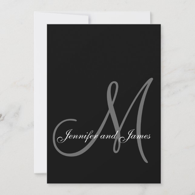Monogram Wedding Invitations (Front)
