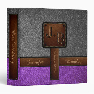 Monogram Wedding Leather Look #11 Binder