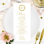 Monogram Wedding Menu Cards Gold<br><div class="desc">A simple chic calligraphy wedding menu card. I do offer a free customisation service, if you have any questions or special requests, please feel free to contact me.</div>