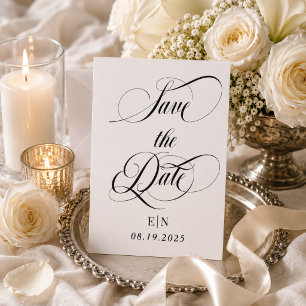 Monogram Wedding Photo Save The Date