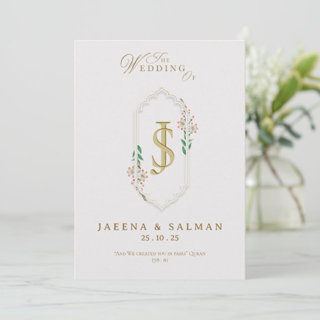Monogram wedding printable template (Standing Front)