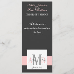 Monogram Wedding Programs
