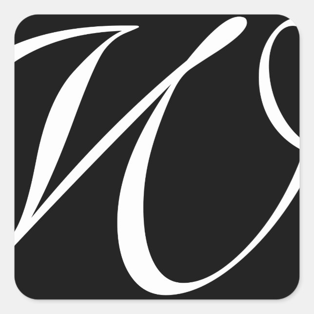 Monogram  Wedding Stickers (Front)
