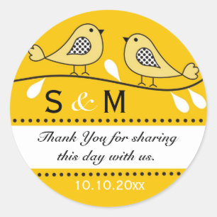 Monogram Wedding Thank You Stickers