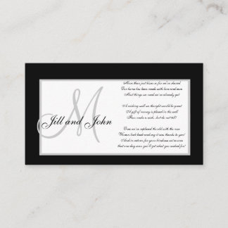 Monogram Wedding Wishing Well Cards