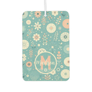 Monogram Whimsical Blooms Air Freshener