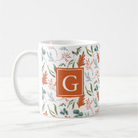 Monogram Whimsical Fall Botanicals Pattern