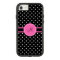 Monogram White and Black Polka Dot Pattern