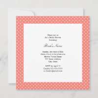 Monogram White and Coral Pink Polka Dot Bridal