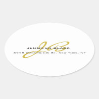 Monogram White Gold Colour Plain Modern Minimalist
