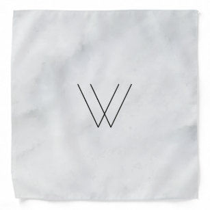 Monogram White Marble Bandana