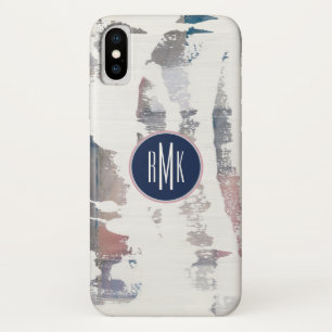 Monogram   White Out Crop iPhone X Case