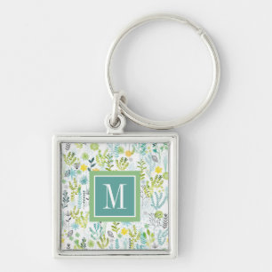 Monogram   Wild and Free Pattern Keychain
