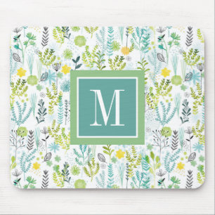 Monogram   Wild and Free Pattern Mouse Pad