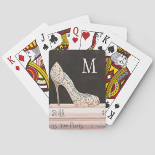 Monogram   Wild Apple   Elegant High Heel Fashion Playing Cards