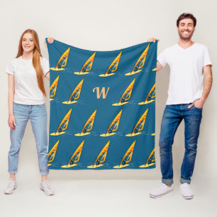 Monogram Windsurfing Fleece Blanket