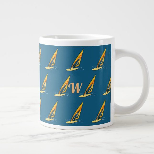 Monogram Windsurfing Giant Coffee Mug (Right)