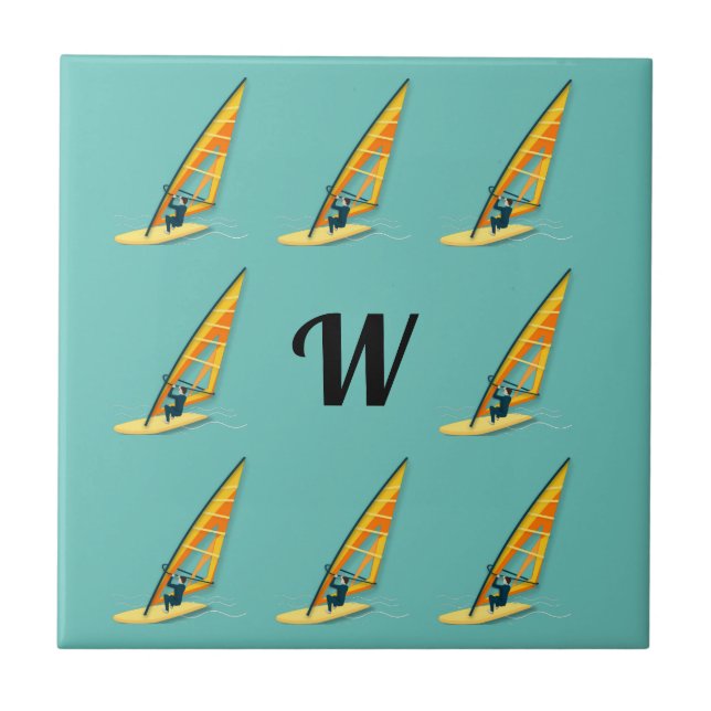 Monogram Windsurfing Tile (Front)
