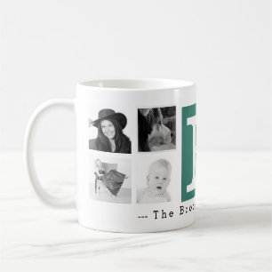 Monogram with 8 Photos and Personalization Coffee Mug