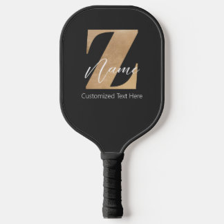 Monogram with Initial Z & Custom Name Personalized Pickleball Paddle