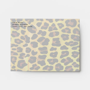 Monogram with Leopard Brown and Yellow Envelopes
