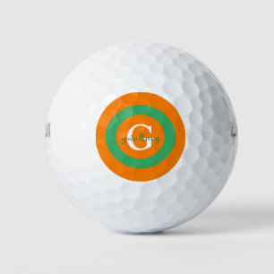Monogram with Name Personalized - Golf Balls