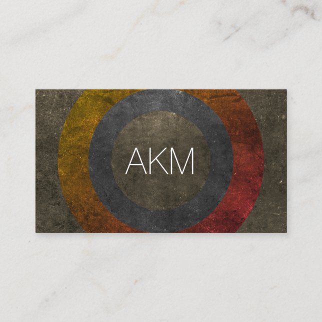Monogram with Texturized Colour Ways Business Card (Front)