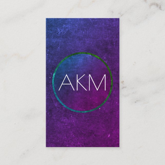 Monogram with Texturized Colour Ways Business Card (Front)