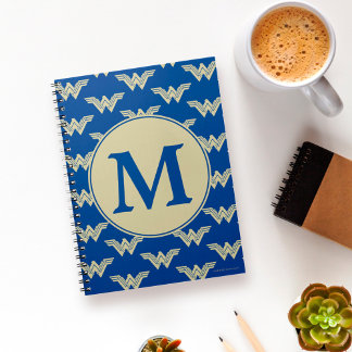 Monogram Wonder Woman Logo Pattern Notebook