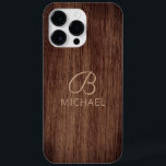 Monogram Wood Rustic Timber Personalized Name Case-Mate iPhone 14 Pro Max Case<br><div class="desc">Monogram Wood Rustic Timber Personalized Name iPhone 14 Pro Max Smart Phone Cases features your personalized name and monogram on a rustic wooden background. Perfect gifts for Christmas,  birthday,  Father's Day,  dad,  brother,  grandpa and boyfriend. Designed by ©Evco Studio www.zazzle.com/store/evcostudio</div>