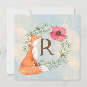 MONOGRAM Woodland Fox Invitation