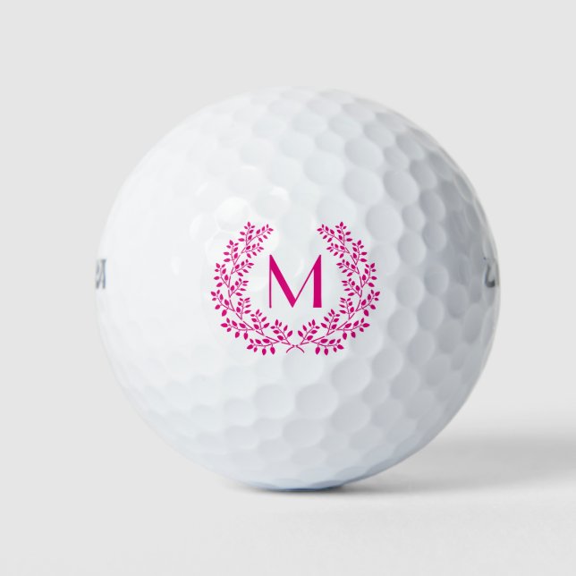 Monogram Wreath Golf Balls (Front)