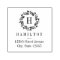 Monogram Wreath Personalized Rubber Stamp