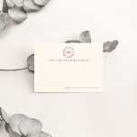 Monogram Wreath Wedding Advice Cards | Marsala<br><div class="desc">Designed to coordinate with our Wreath Monogram wedding and event invitations in Marsala, these petite cards in warm ivory feature a watercolor wreath illustration in autumn hues of marsala burgundy with the couple's three initial monogram inside. Leave a stack at the reception entrance or pass them around for a unique...</div>