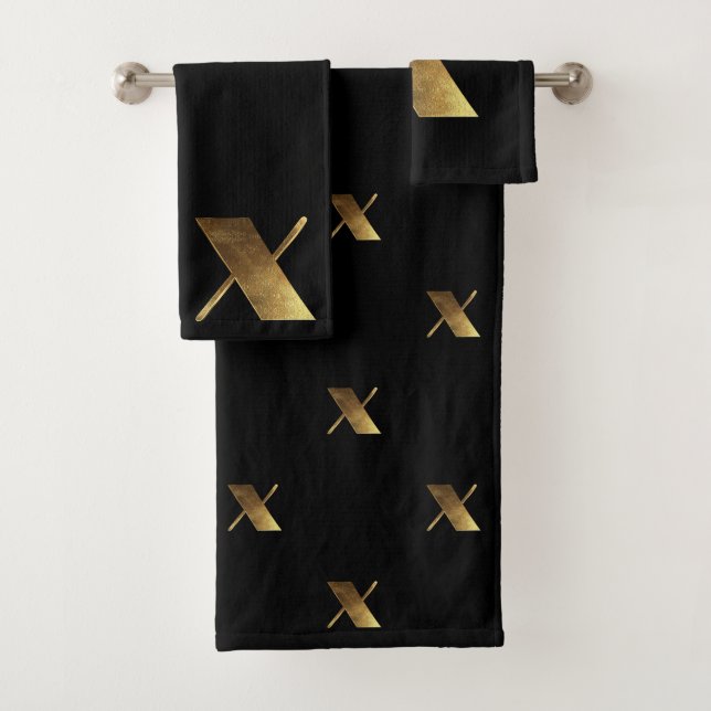 Monogram X Black and Gold Look Elegance Typographi (En situation)