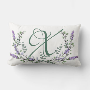 Monogram X Lavender Eucalyptus Lumbar Pillow