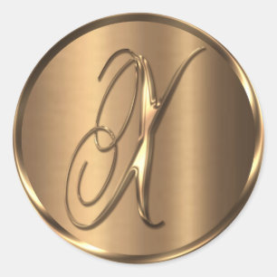 Monogram X NONMETALLIC Bronze Envelope Seal