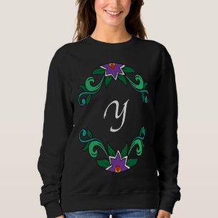 Monogram Y Dia de los Muertos inspired Sweatshirt