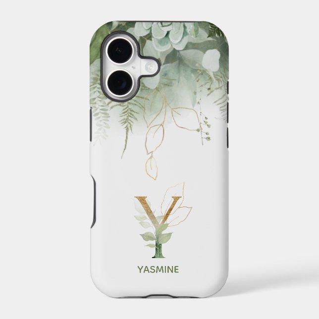 Monogram Y Elegant Greenery (Back)